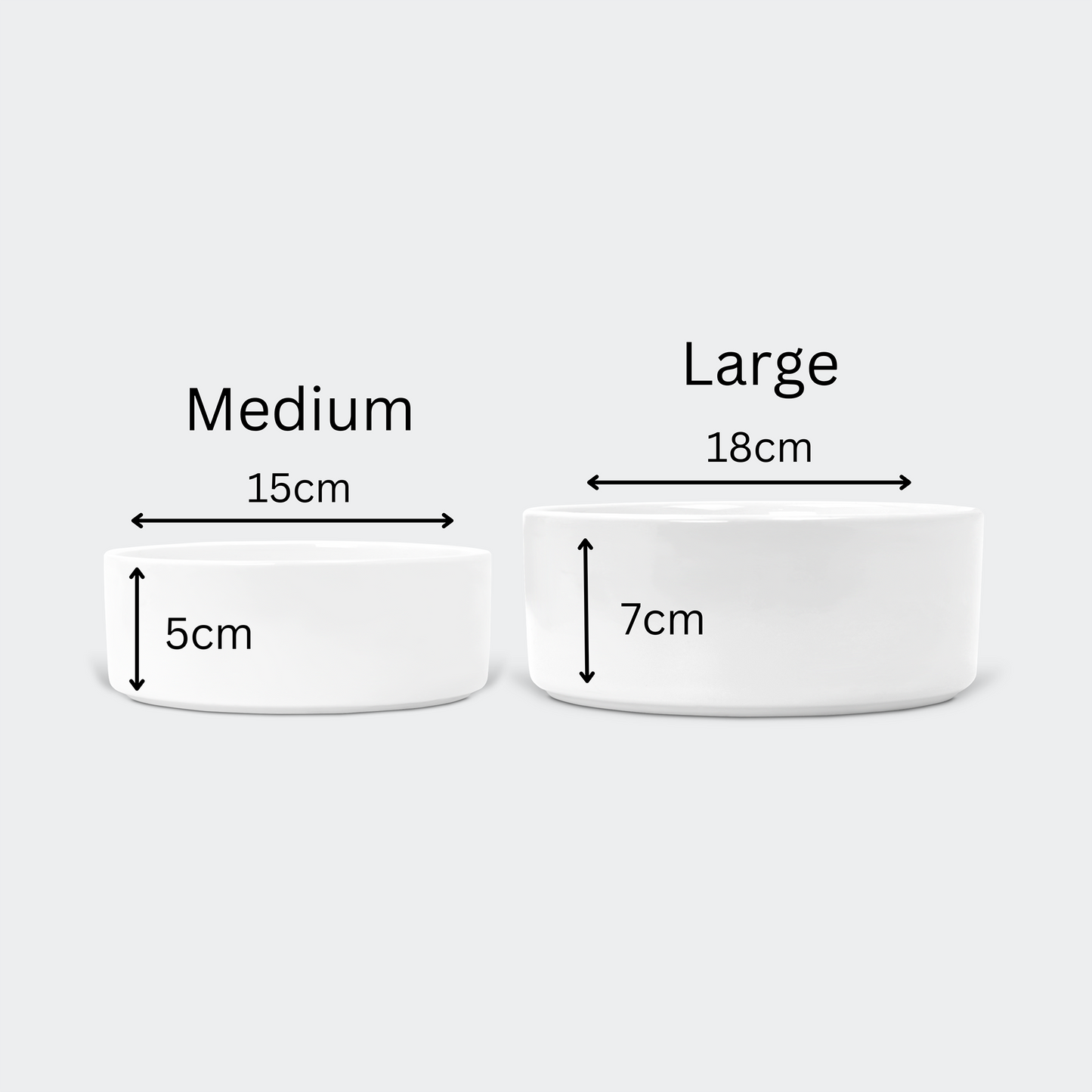 Ceramic dog bowl sizes