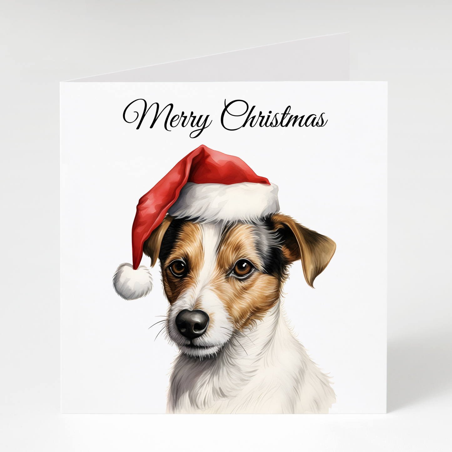 Jack Russell in Santa Hat Christmas Cards pack of 5