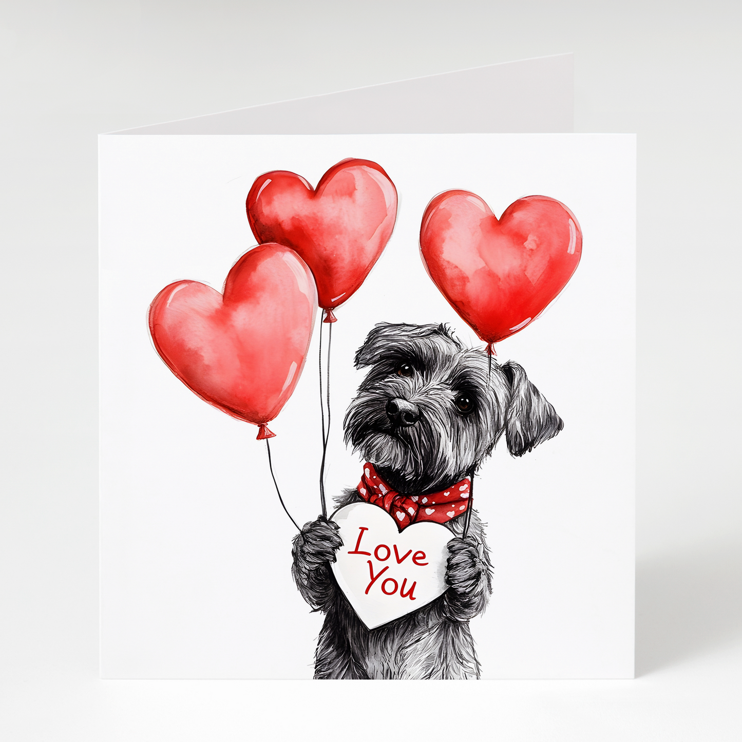 Schnauzer Valentine's Day Card
