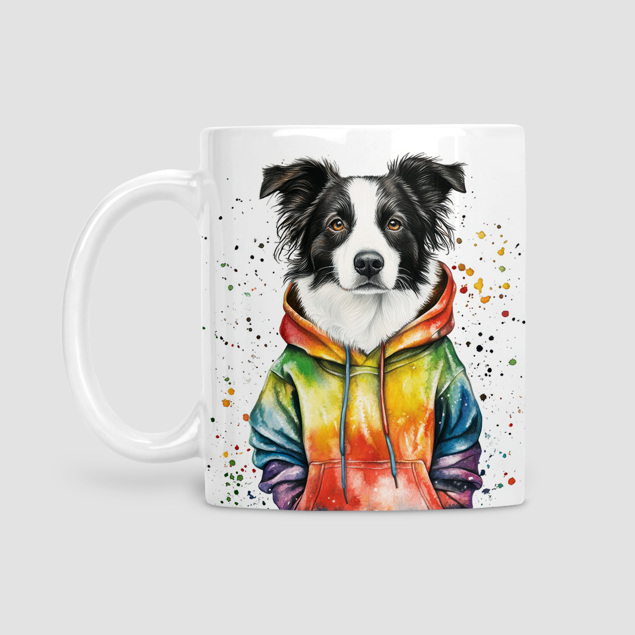 Border Collie in Hoodie Mug