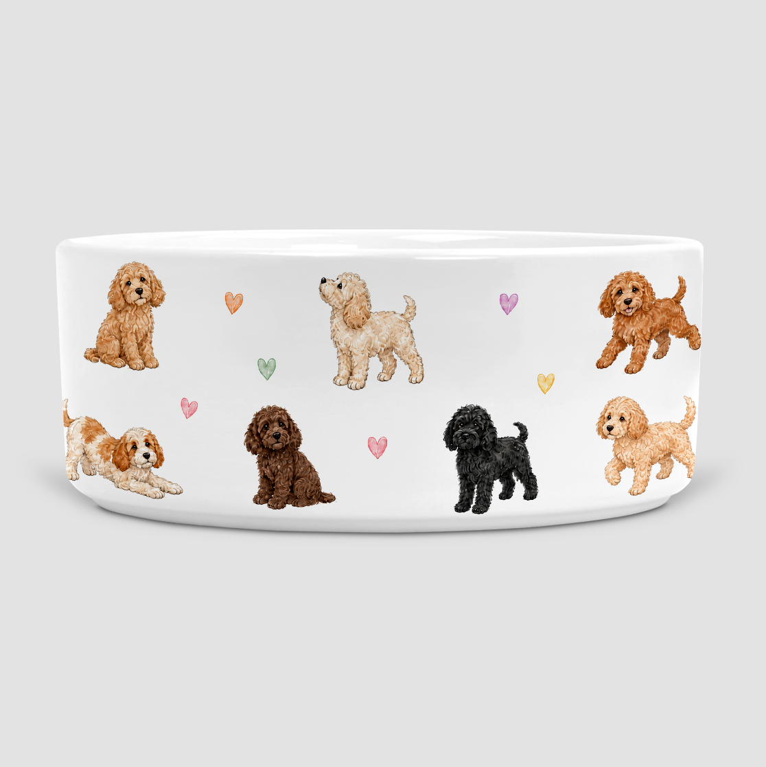 Cockapoo Hearts Dog Bowl
