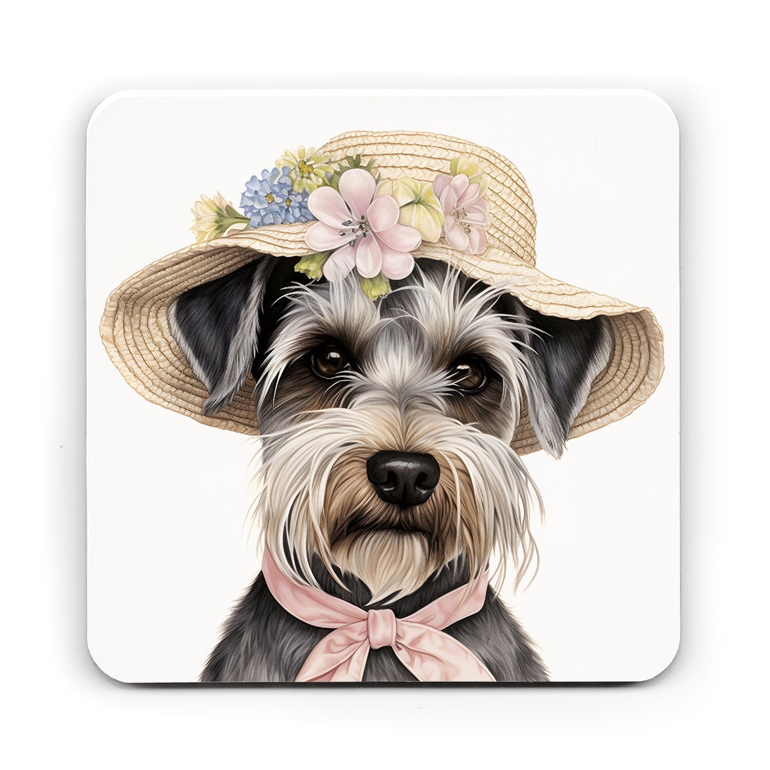 Schnauzer easter coaster