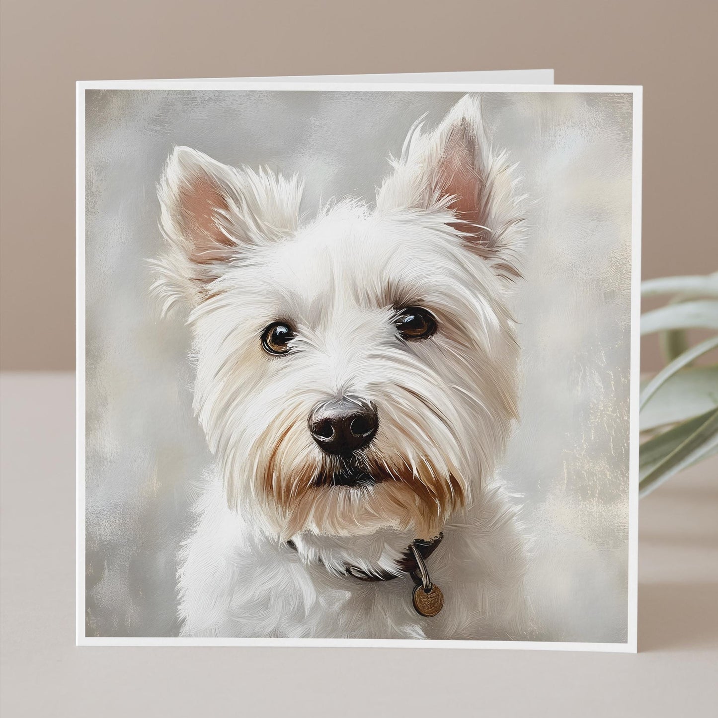 Westie card, Birthday card, Westie Mum, Westie Dad, West Highland White Terrier, Blank inside for any occasion.