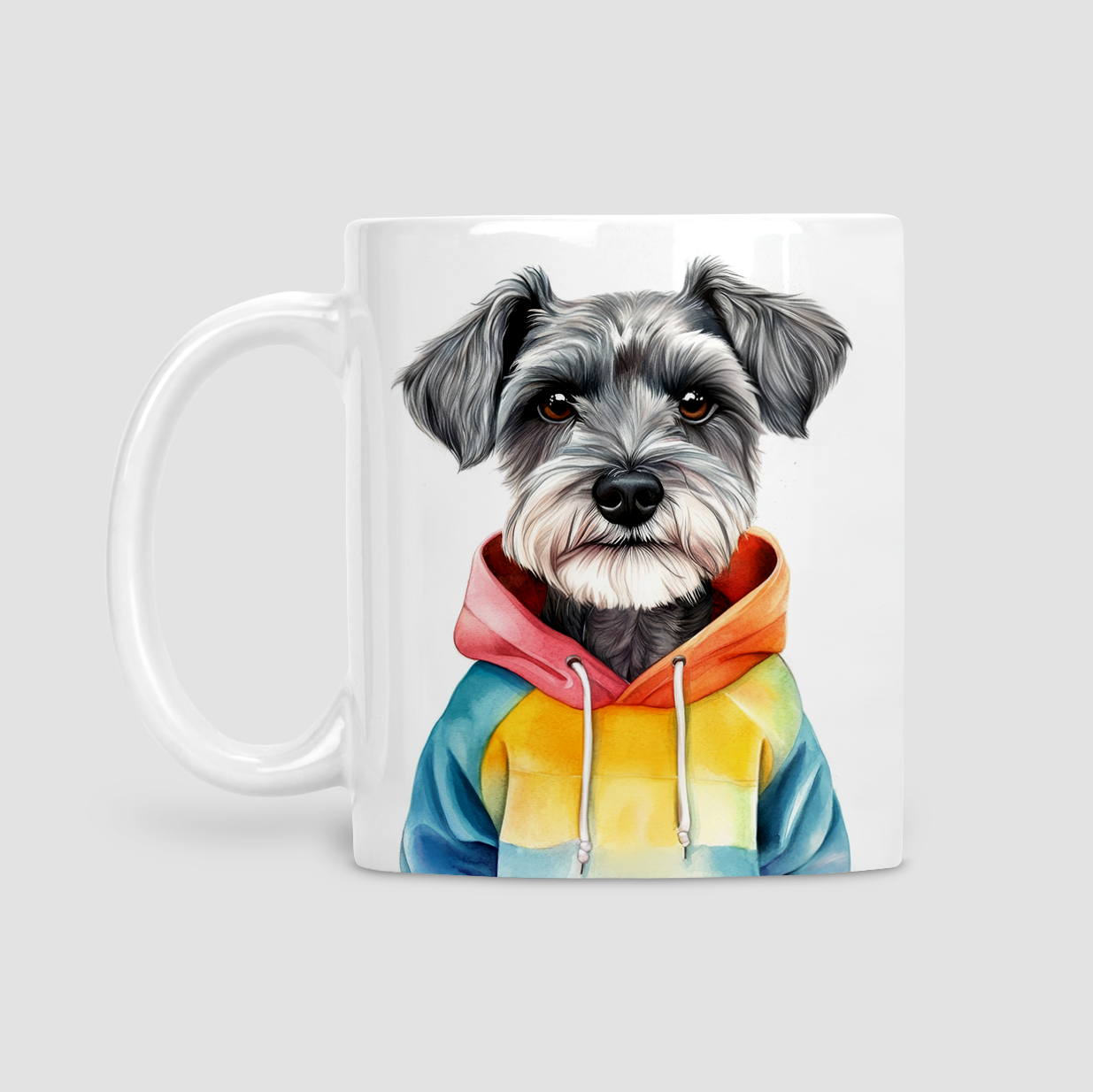 Miniature Schnauzer in Hoodie Mug