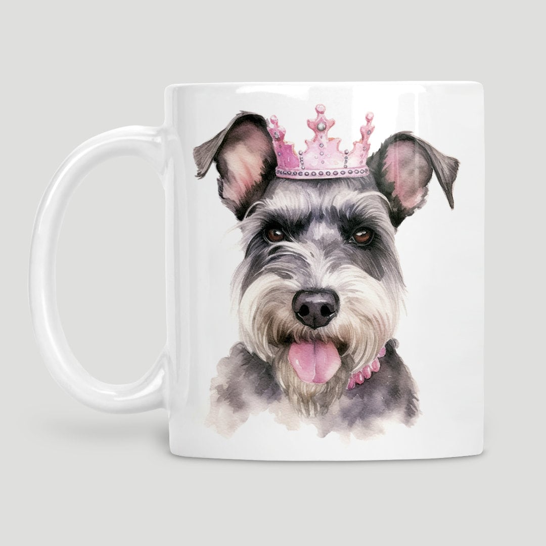 Schnauzer princess mug, Schnauzer lover gift, Dog lover gift, Miniature Schnauzer, Standard schnauzer, Schnauzer Mum gift, Dog mug