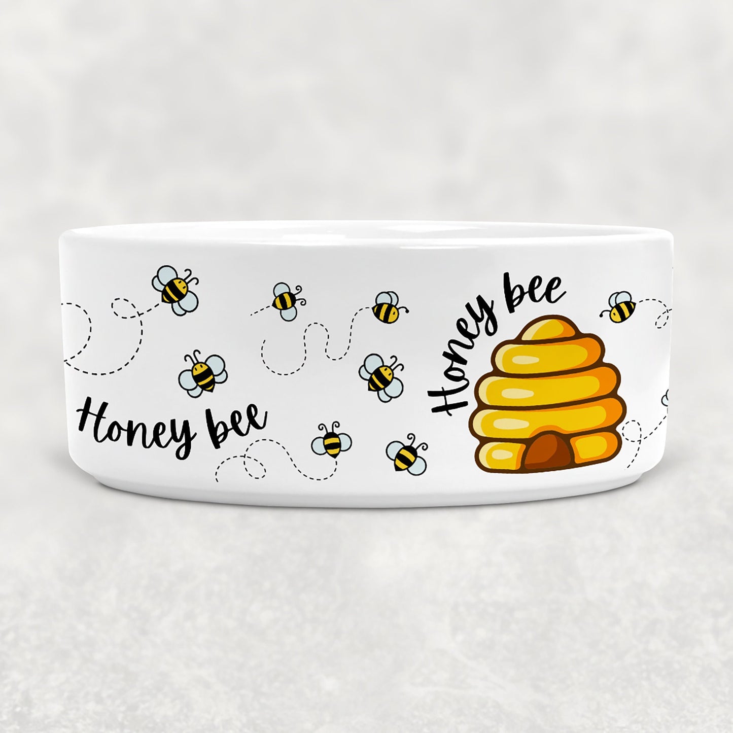 Bee dog bowl, dog bowl, dog food bowl, dog water bowl, ceramic dog bowl, pet bowl, gift for dogs, gift for bee lover, Honey bee