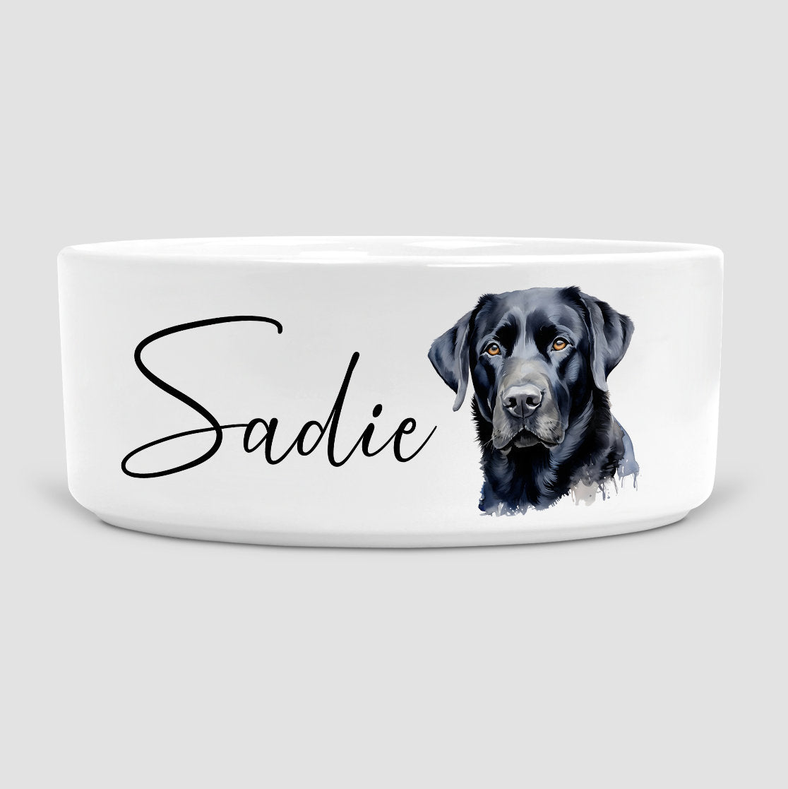 Personalised Labrador Dog Bowl, Black Labrador, Dog, Dog Bowls, Ceramic Dog Bowl, Large Dog Bowl, Labrador Gift, Labrador lover, Dog gift