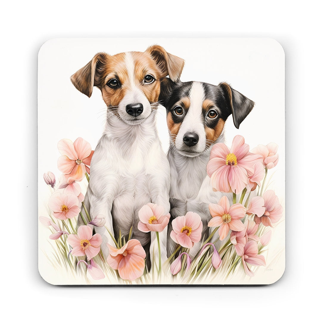 Jack russell coaster, Jack russell lover gift, Jack russel, dog coaster, coaster, watercolour coaster, dogs, dog mum, dog gift