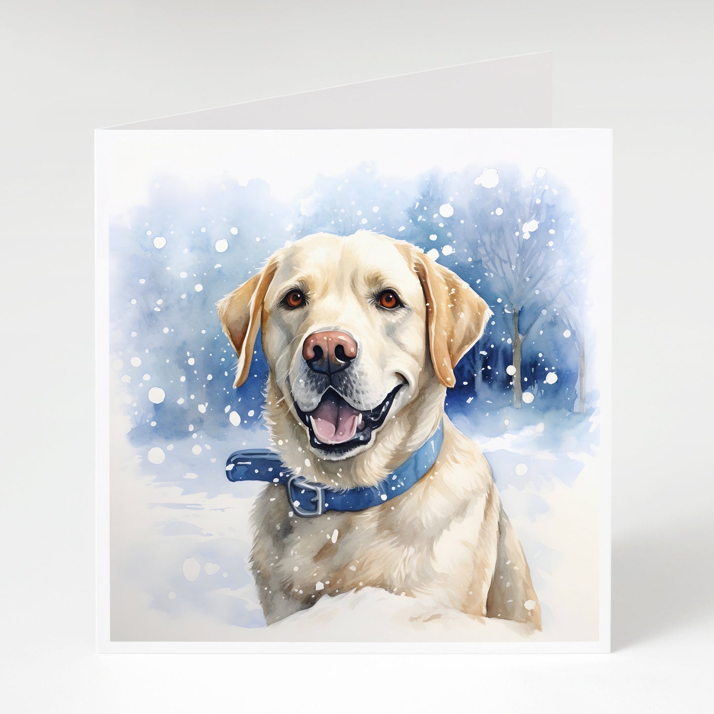Labrador in the snow, Christmas Cards pack of 5, Cute Dog Xmas Cards, Perfect for Labrador lovers, 300gsm card