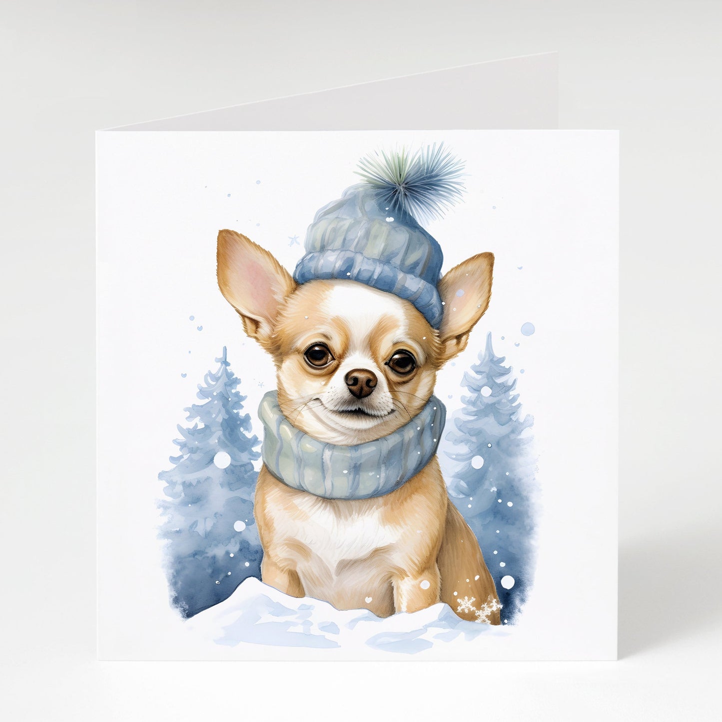Chihuahua Christmas Cards pack of 5, Cute Dog Xmas Cards, Perfect for Chihuahua lovers, 300gsm card