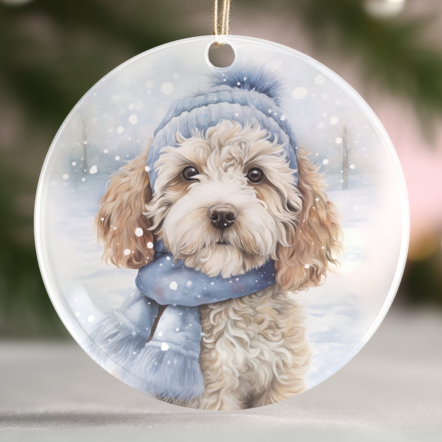 Cockapoo Christmas Decoration, Cute Dog Ornament, Perfect for cockapoo lovers, Hanging Christmas Tree Decoration