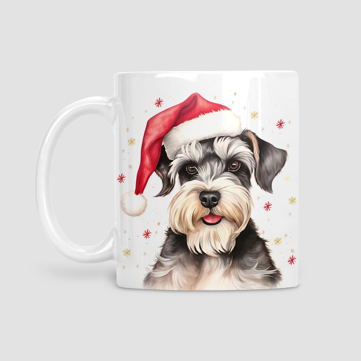 Schnauzer Christmas mug, Schnauzer lover gift, Dog lover gift, Schnauzer Mum gift, Schnauzer Dad gift, Christmas mug