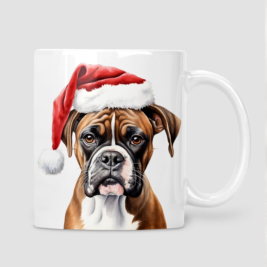 Boxer Dog Christmas mug, Boxer lover gift, Dog lover gift, Christmas mug