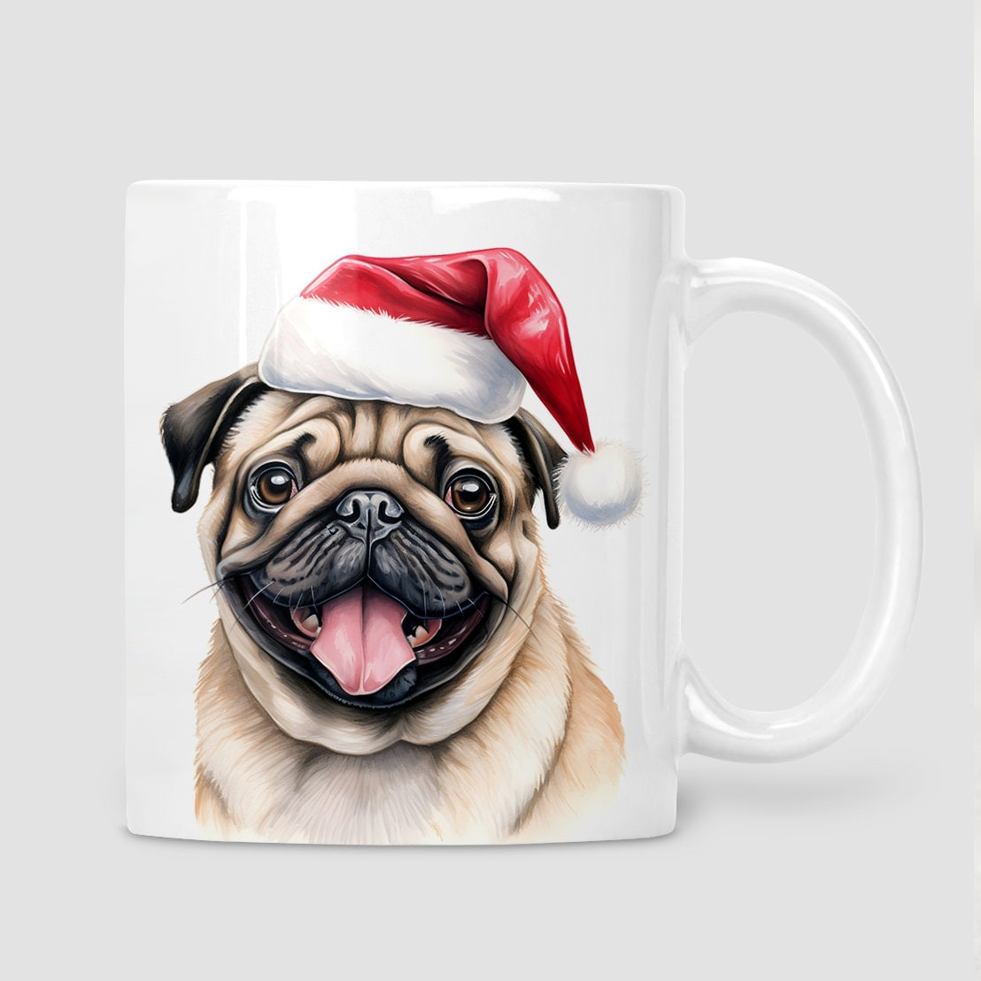 Pug Christmas mug, Pug lover gift, Dog lover gift, Pug Mum gift, Pug Dad gift, Christmas mug