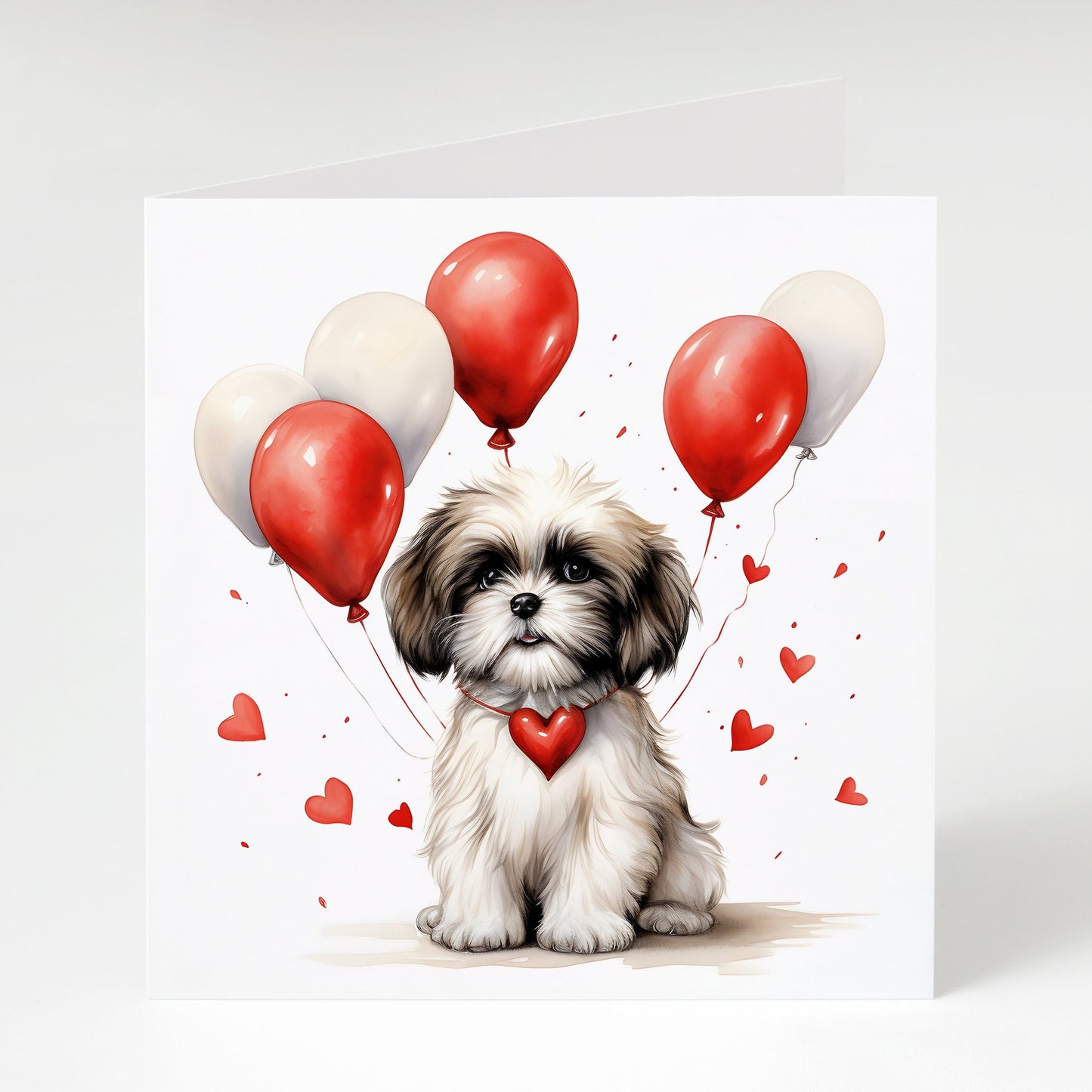Shih Tzu Valentine's Day Card