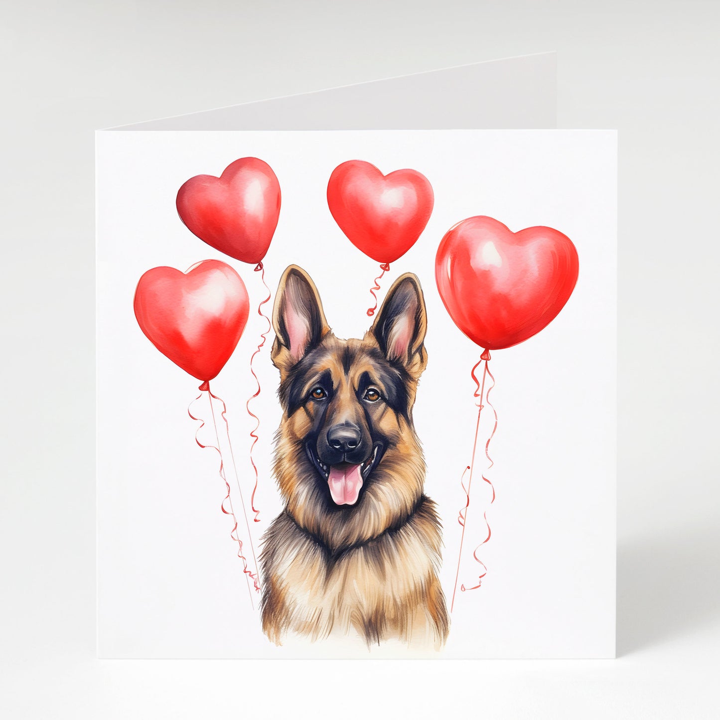 German Shepherd Valentine's Day Card