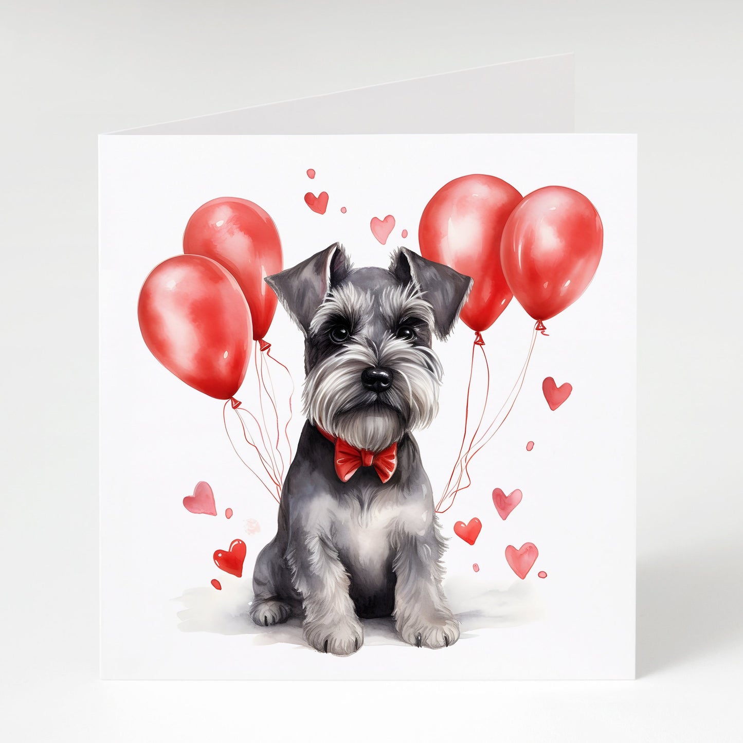 Schnauzer Valentine’s Day card