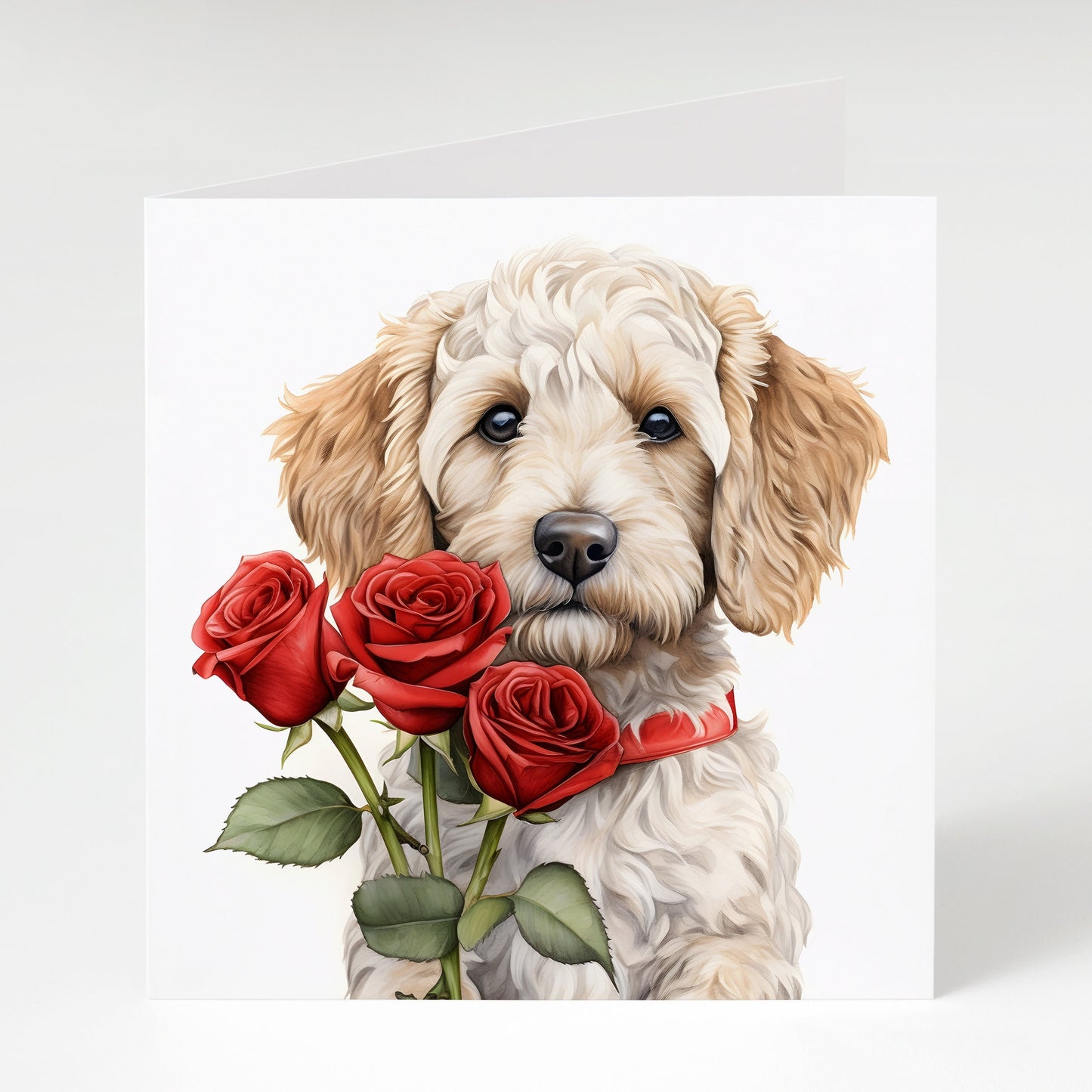 White Cockapoo Valentine's Day card, Cockapoo gift, Cockapoo card, Cockapoo Mum, Dog lover card