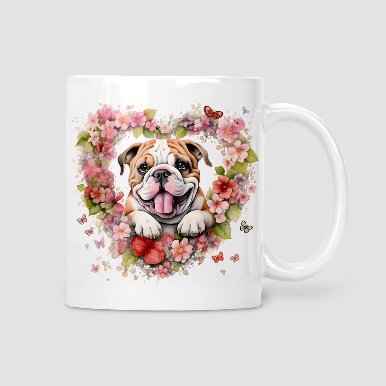 Bulldog mug, Mother's Day gift, Birthday gift, Bulldog Mum, 11oz ceramic mug.