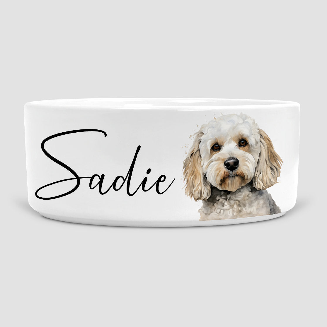 Personalised Cockapoo Dog Bowl