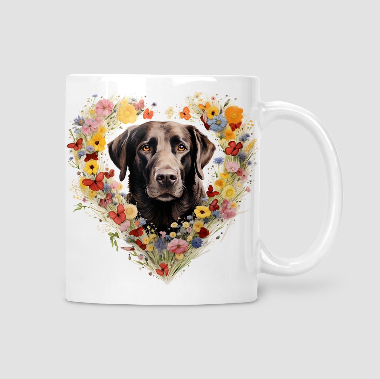Chocolate Labrador mug, Mother's Day gift, Birthday gift, Labrador Mum, 11oz ceramic mug.