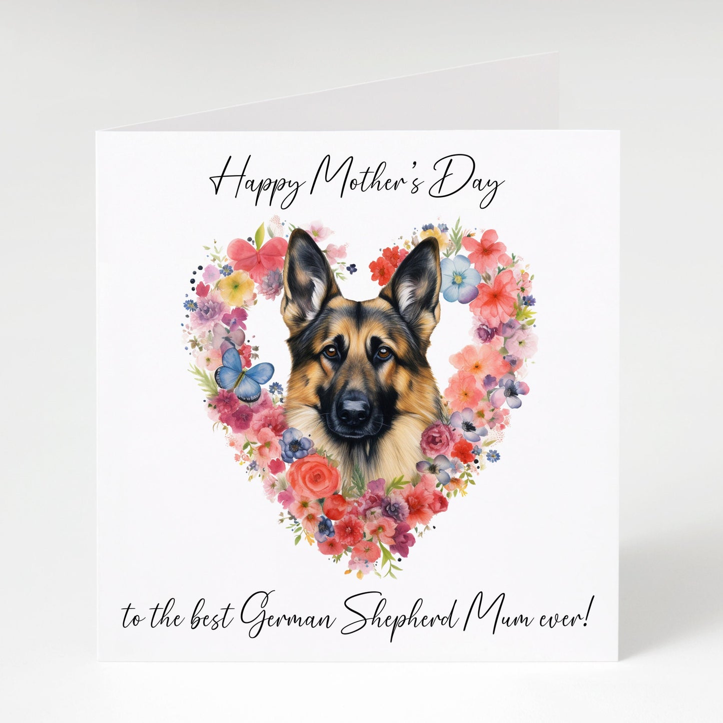 German Shepherd Mother's Day card, From the dog, Dog Mum.