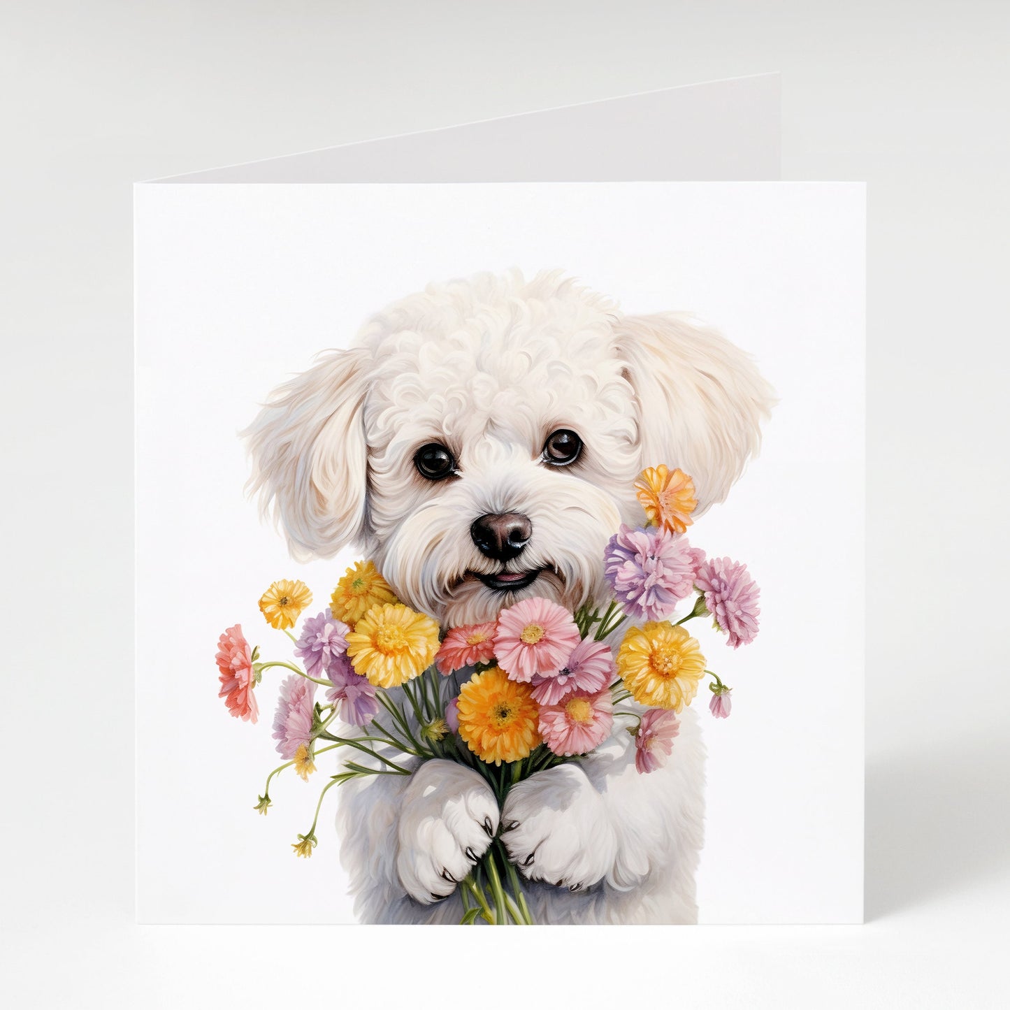 Cute Bichon card, birthday card, Bichon card, Bichon Mum,