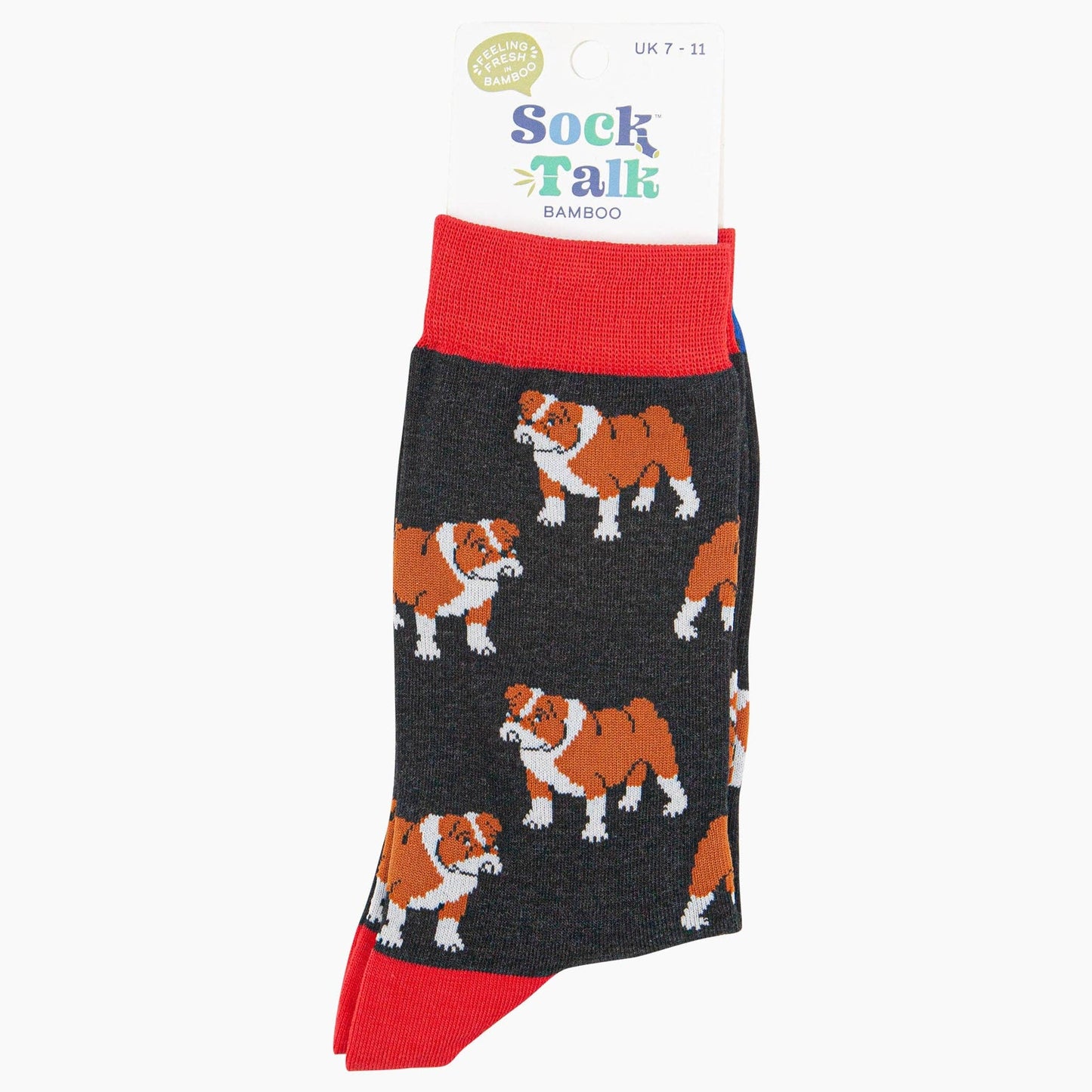 Men's Bulldog Bamboo Socks - Black