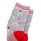 Women's Dalmatians Bamboo Socks - Light Grey / Red
