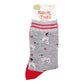 Women's Dalmatians Bamboo Socks - Light Grey / Red