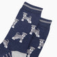 Men's Schnauzer Bamboo Socks - Navy