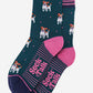 Women's Jack Russell Bamboo Socks - Forest Green / Navy