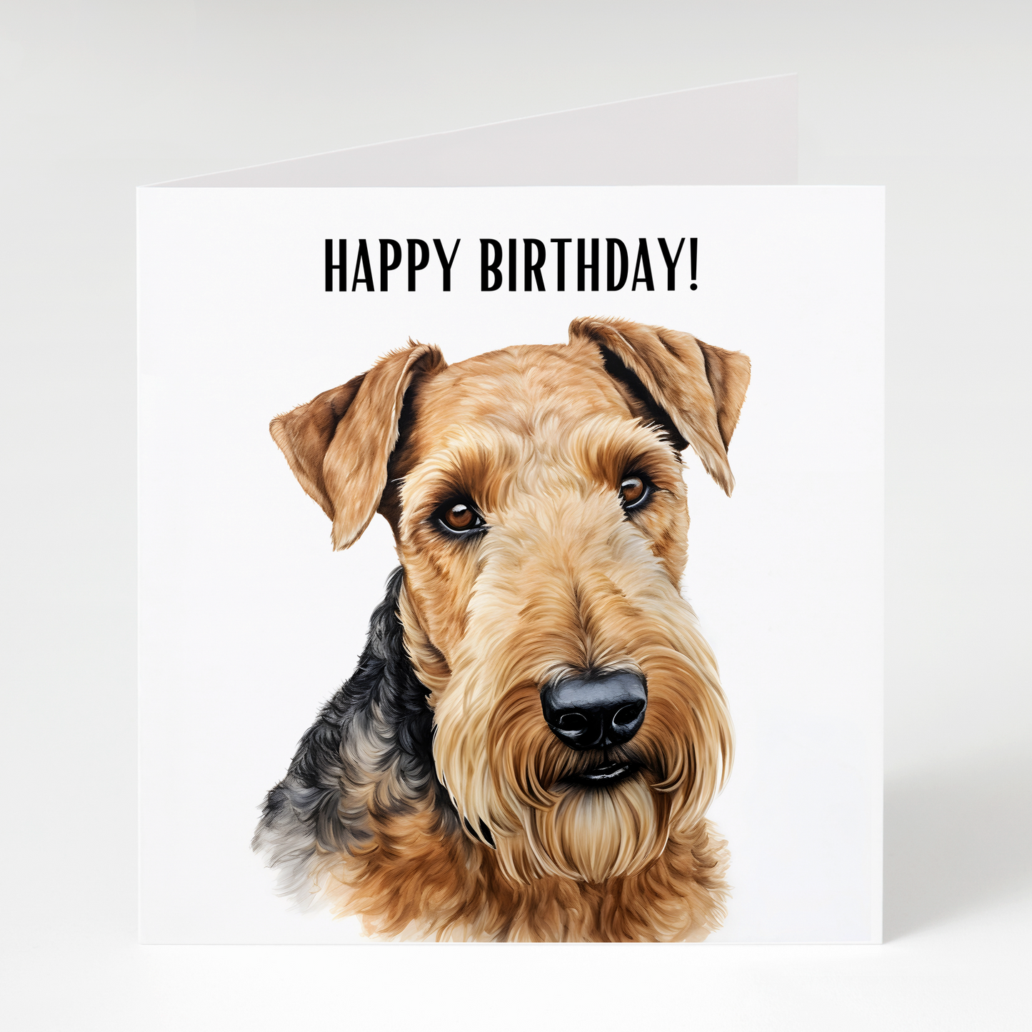 Airedale Terrier Happy Birthday Card