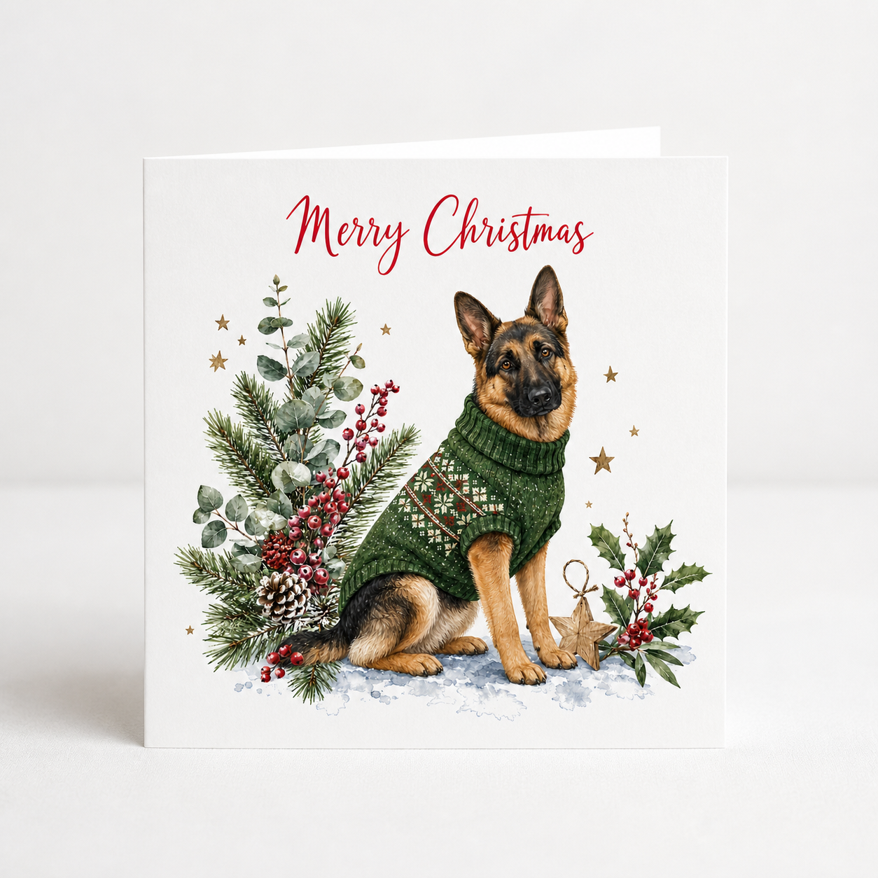 German Shepherd Christmas Cards – Pack of 5