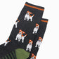 Men's Jack Russell Bamboo Socks - Black