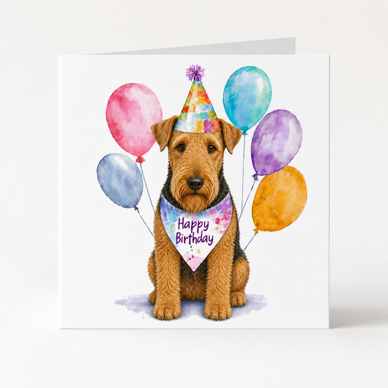 Airedale Terrier Birthday Card