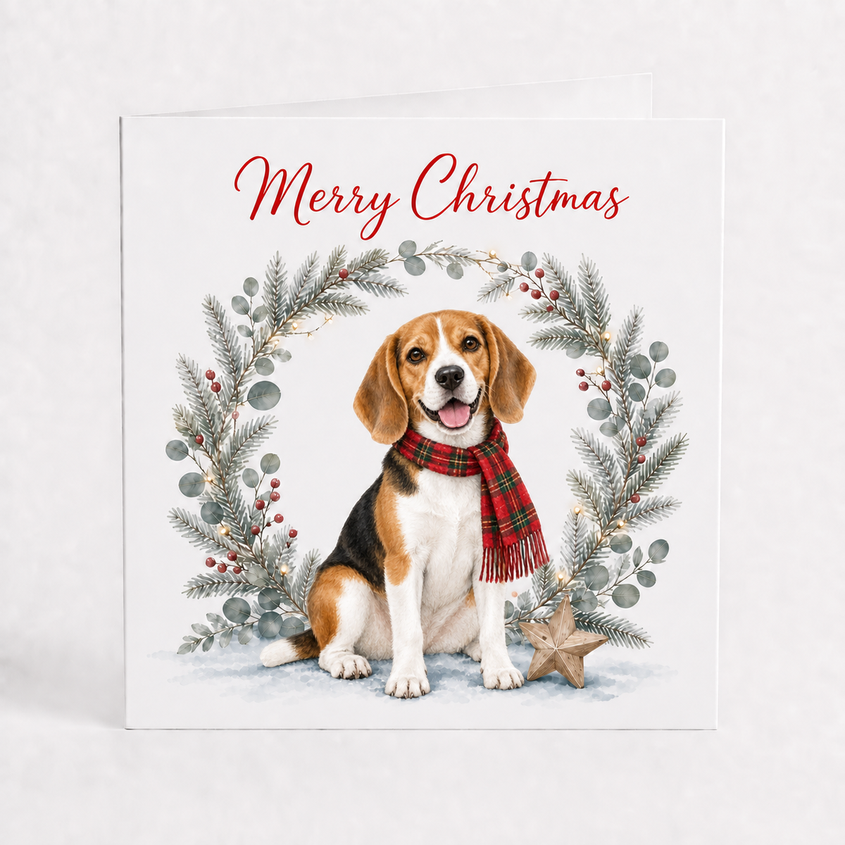 Festive Beagle Christmas Cards – Pack of 5