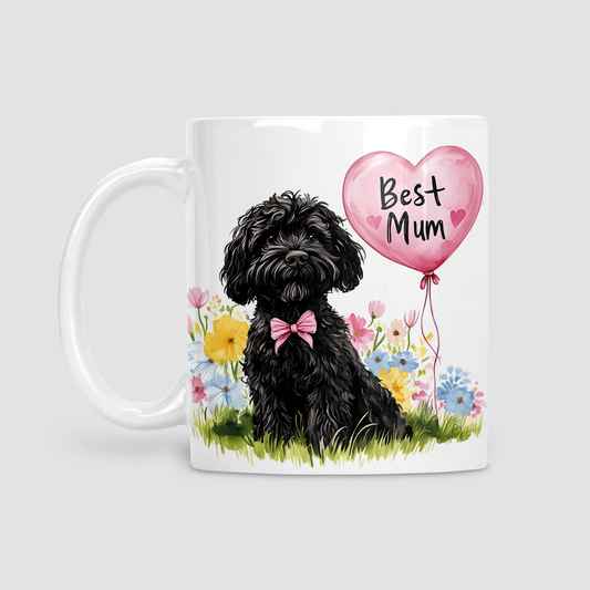 Black Cockapoo Best Mum Mug