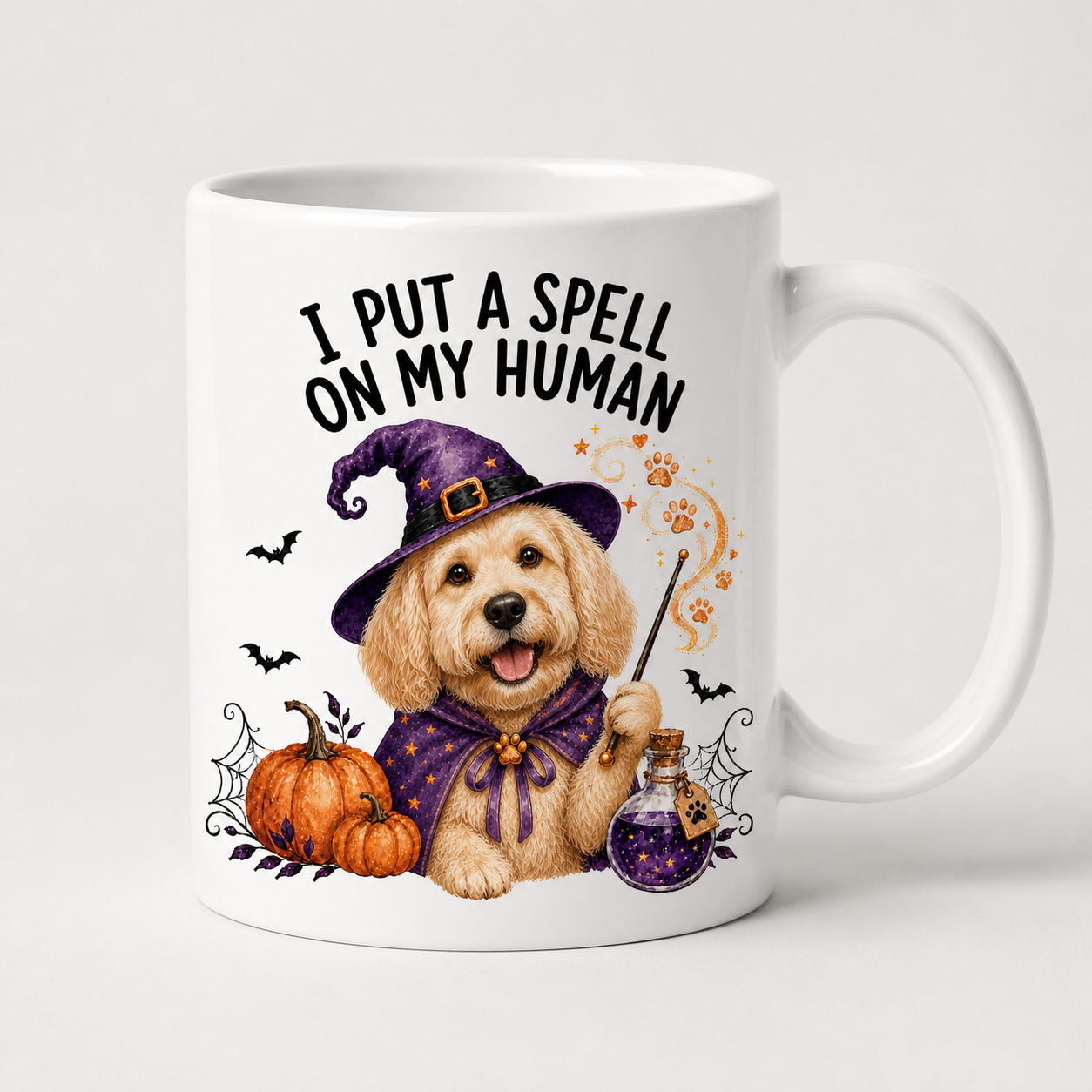 Cockapoo Halloween Mug – I Put a Spell on My Human
