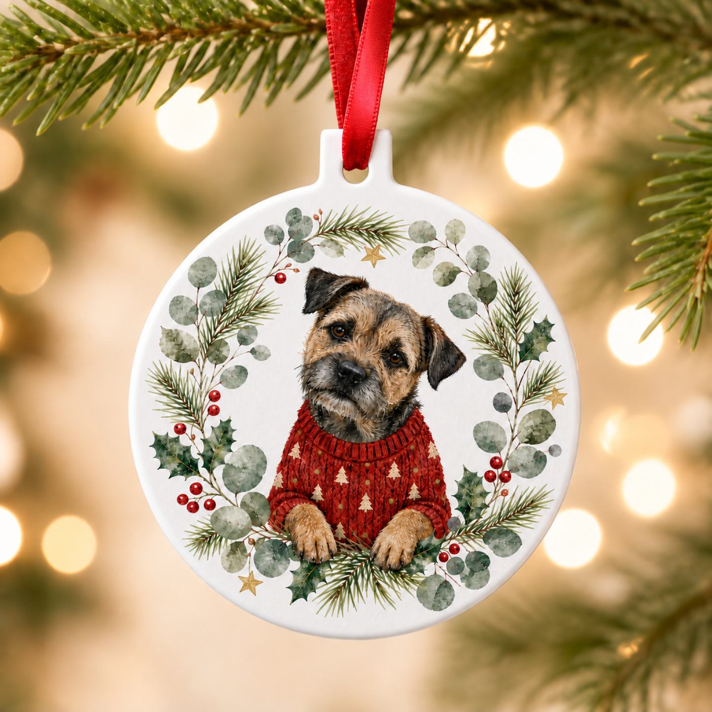 Border Terrier Christmas Decoration 2026