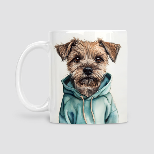 Border Terrier in Hoodie Mug