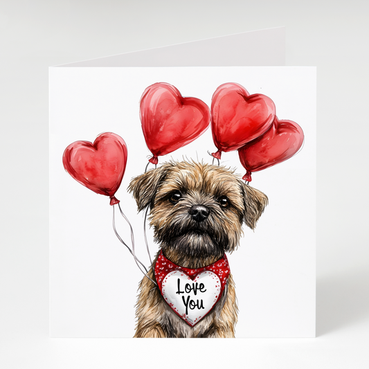 Border Terrier Love You Greeting Card