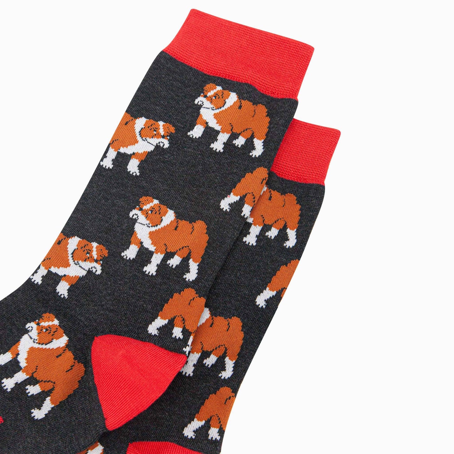 Men's Bulldog Bamboo Socks - Black