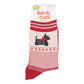 Sock Talk Women's Scottish Terrier Bamboo Socks - Cream / Red