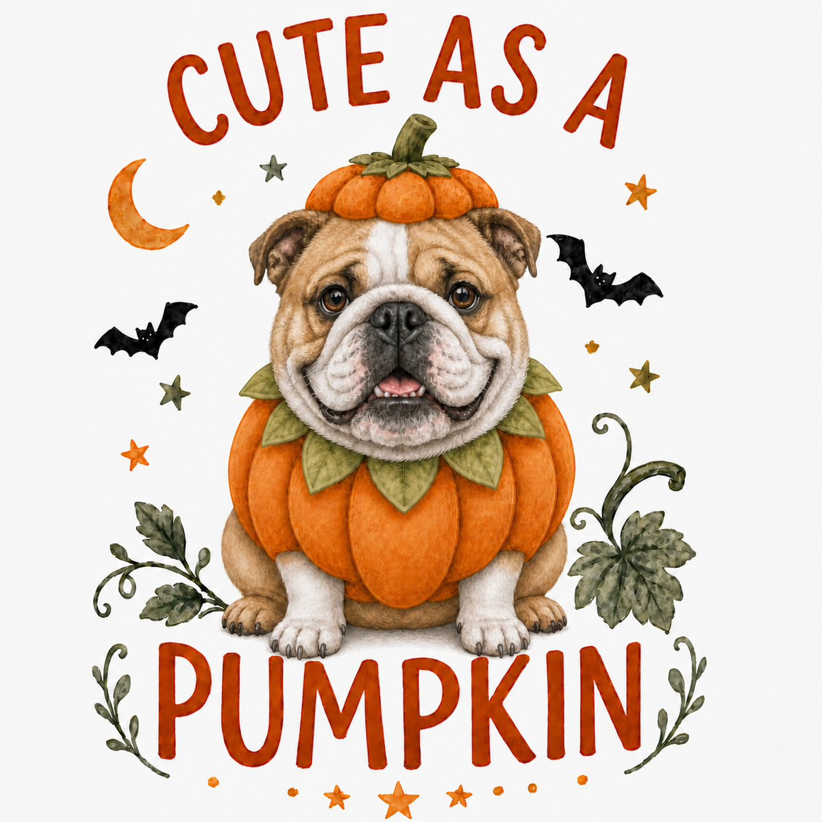 Cute as a Pumpkin Bulldog Mug