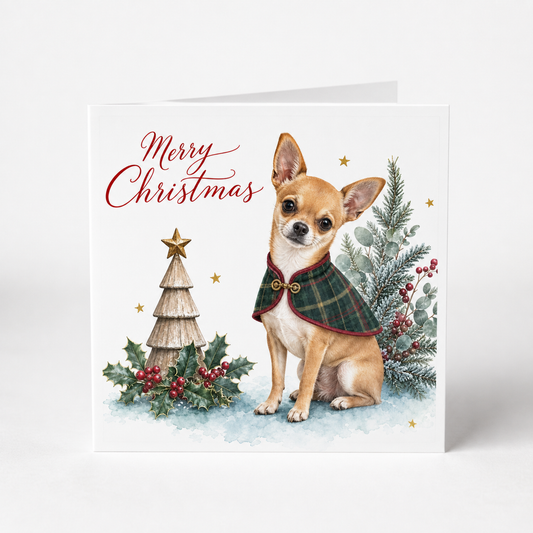 Festive Chihuahua Christmas Cards - Pack of 5