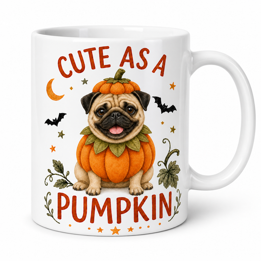 Cute as a Pumpkin Pug Mug