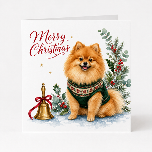 Festive Pomeranian Christmas Cards - Pack of 5