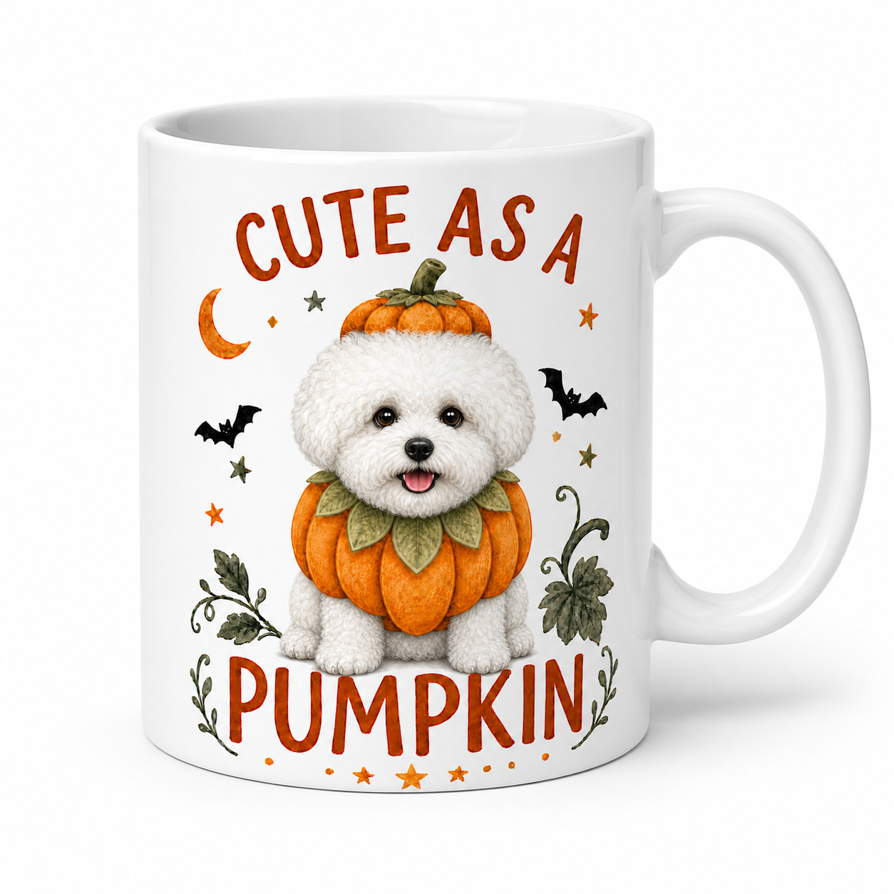 Cute as a Pumpkin Bichon Frise Mug
