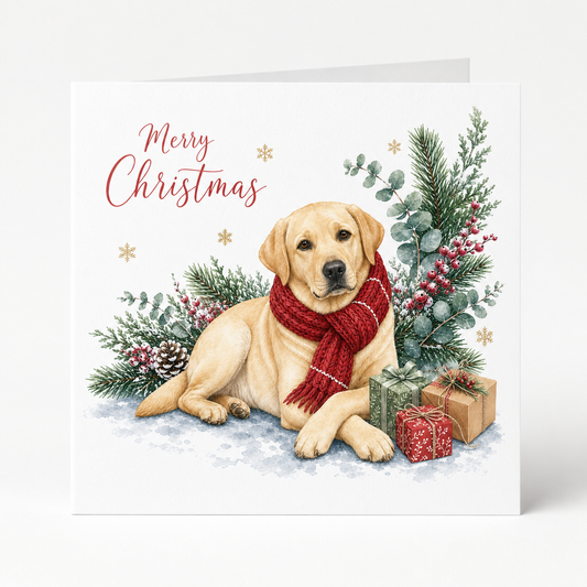 Festive Labrador Christmas Cards - Pack of 5
